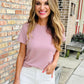 Remington Relaxed Tee- Mauve Rose