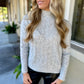 Openwork Knit Sweater- Silver