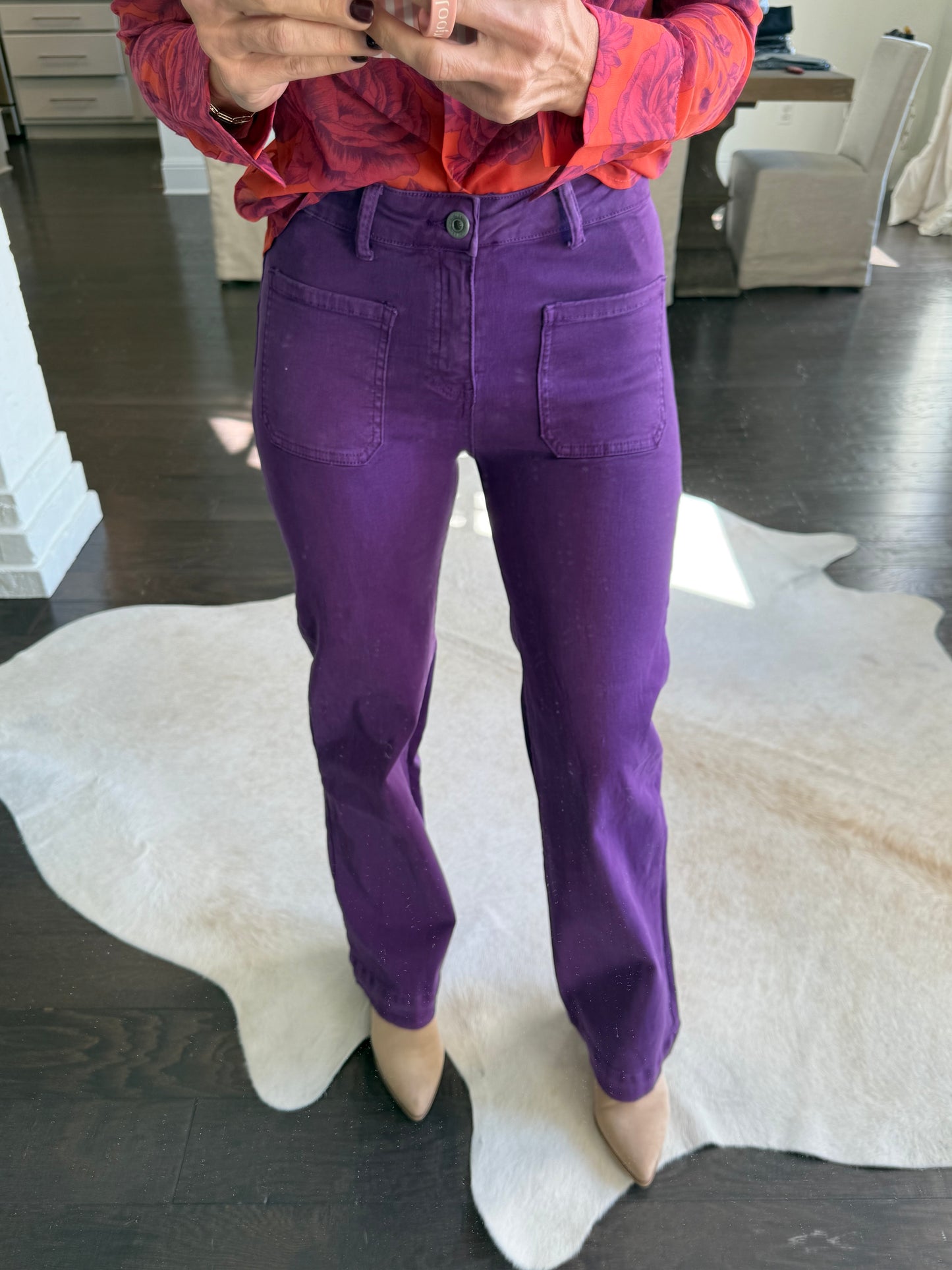Freret Front Pocket Denim- Purple