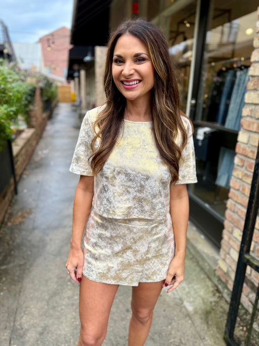 Nina Top- Gold Pointe