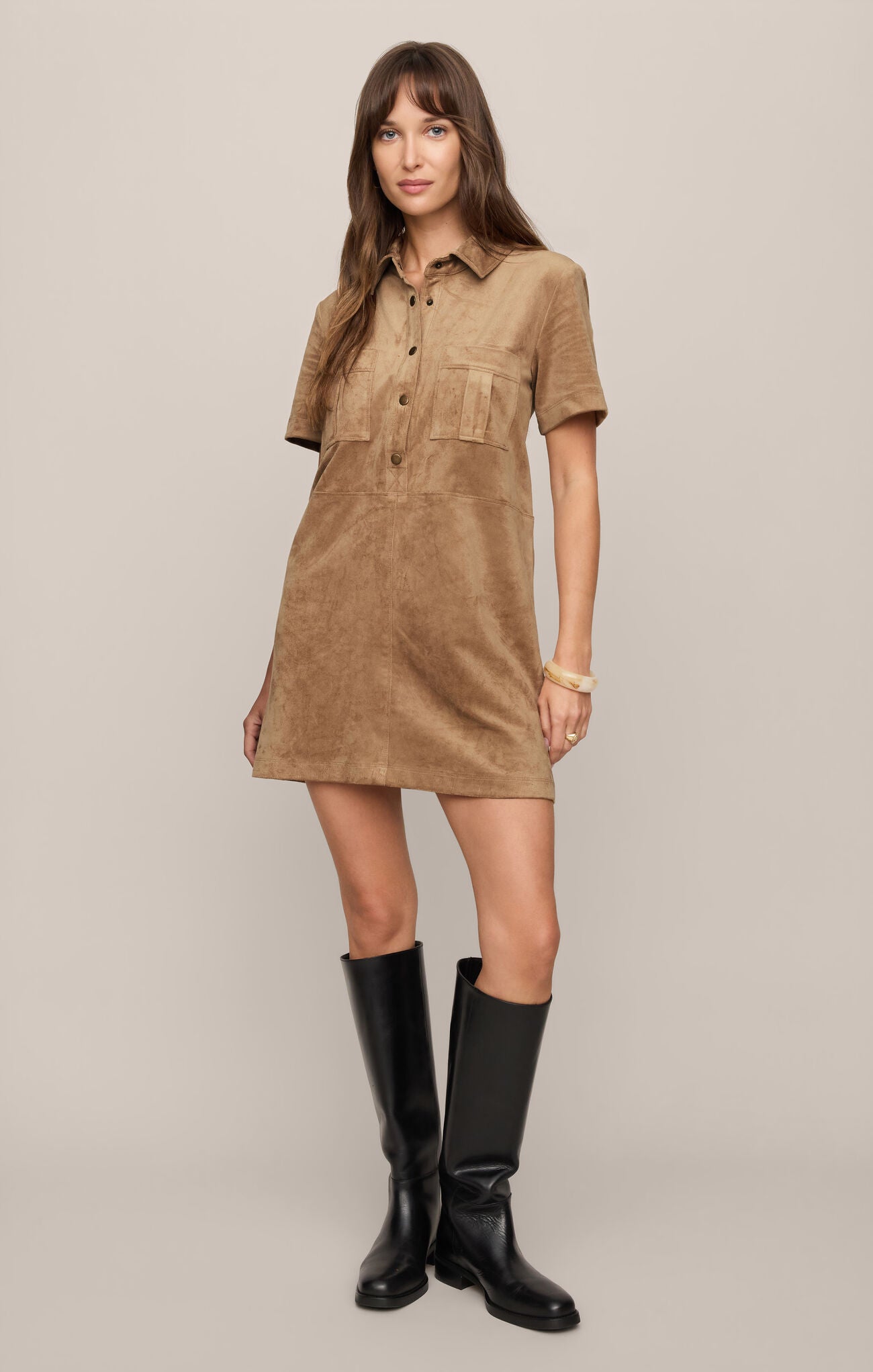 Z Supply Leone Suede Mini Dress