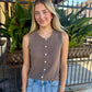 Z Supply Syd Sweater Vest- Pebble Coast