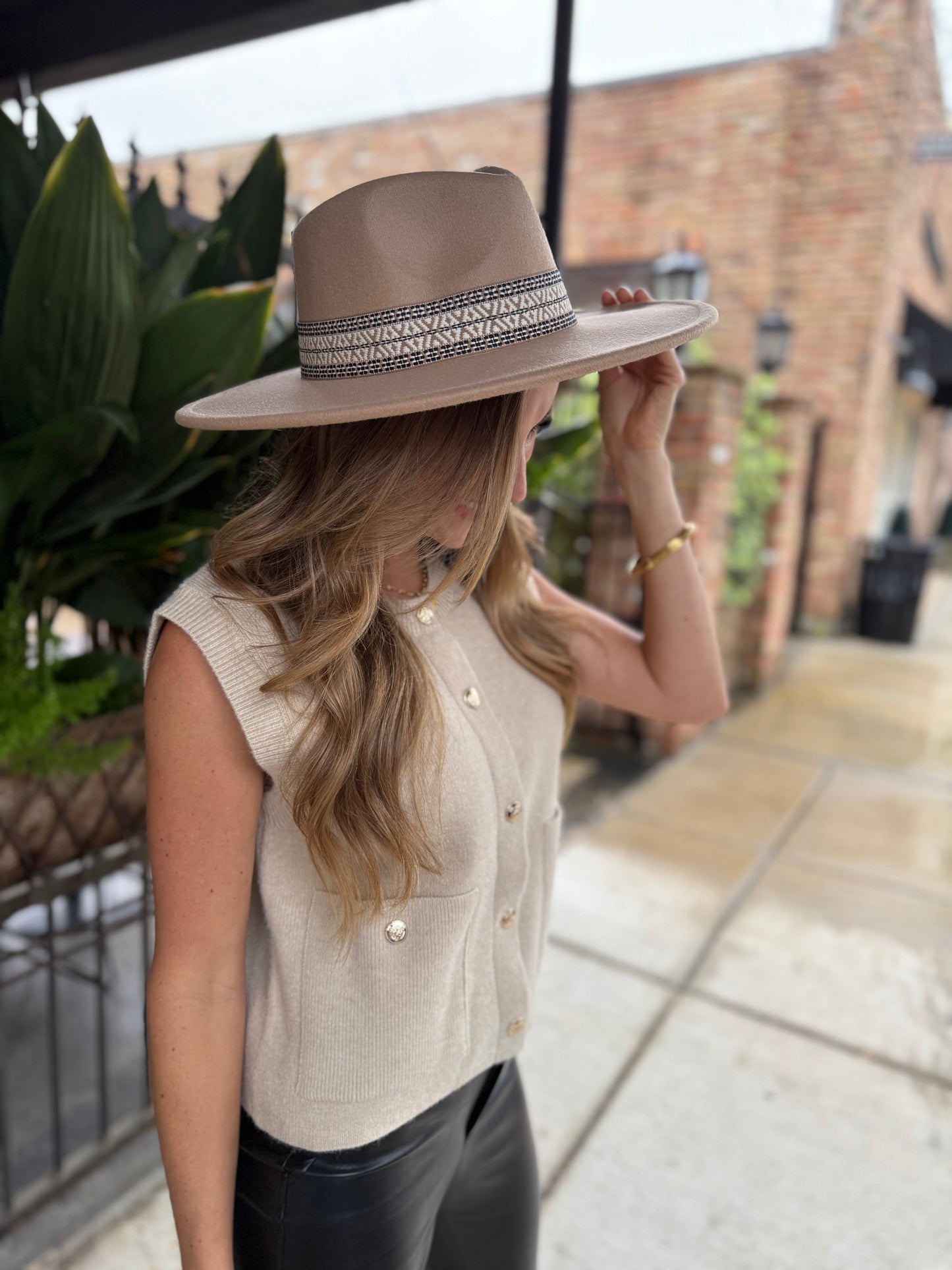 Libby Boho Suede Hat- Tan