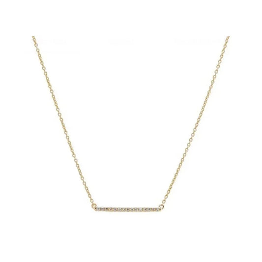 Micro Pave Bar Necklace