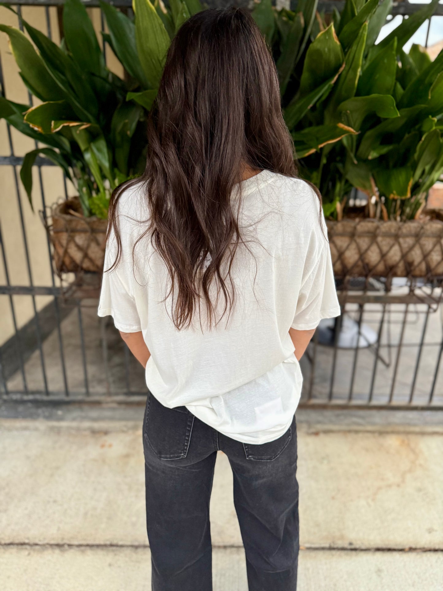 Z Supply Boyfriend Touchdown Tee- Vanilla Ice