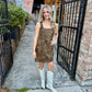 Tiger Print Square Shift Dress