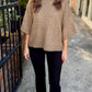 Fallow Flared Sweater Top- Camel