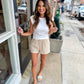 Ruby Ruched Tank- Off White
