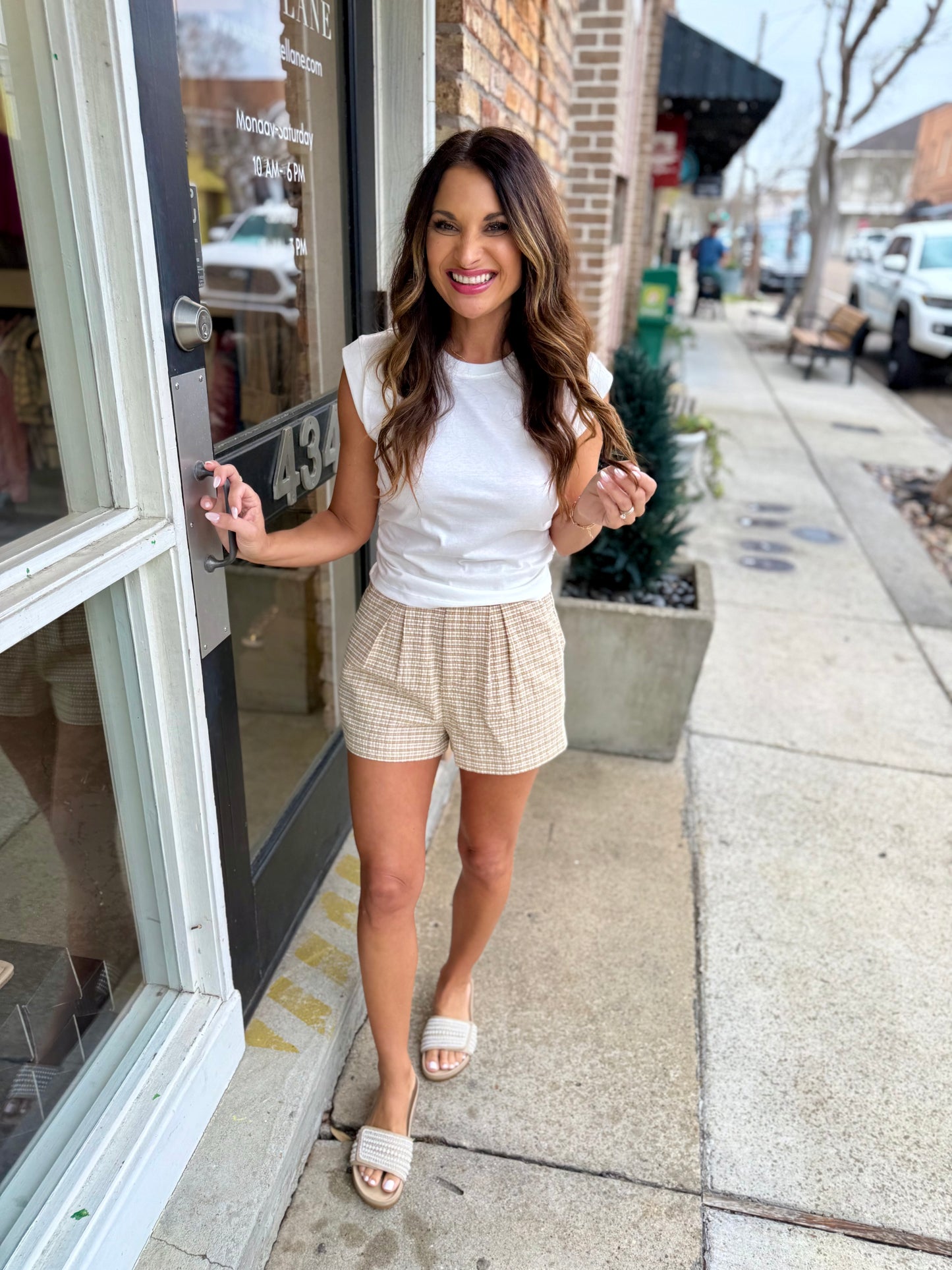 Ruby Ruched Tank- Off White