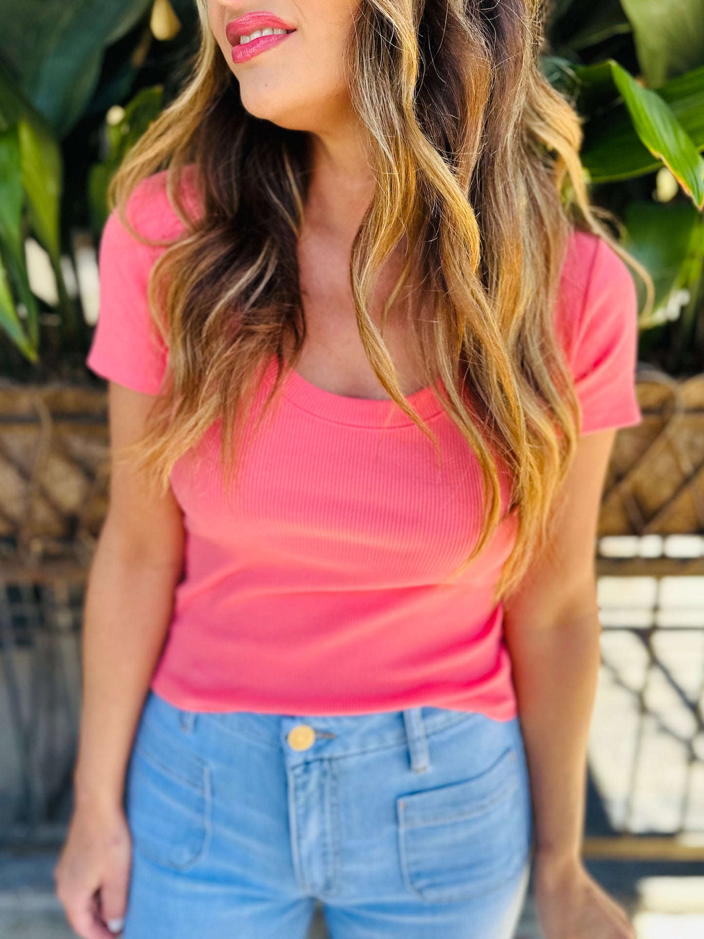 Z Supply Sirena SS Tee- Sunset Pink