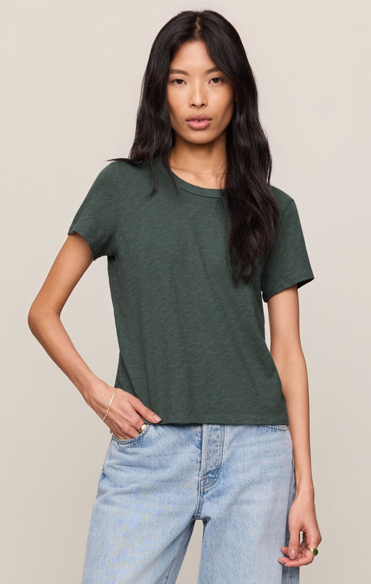 Z Supply Junie Slub Tee- Emerald Cove