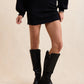 On a Stroll Mini Skirt- Black