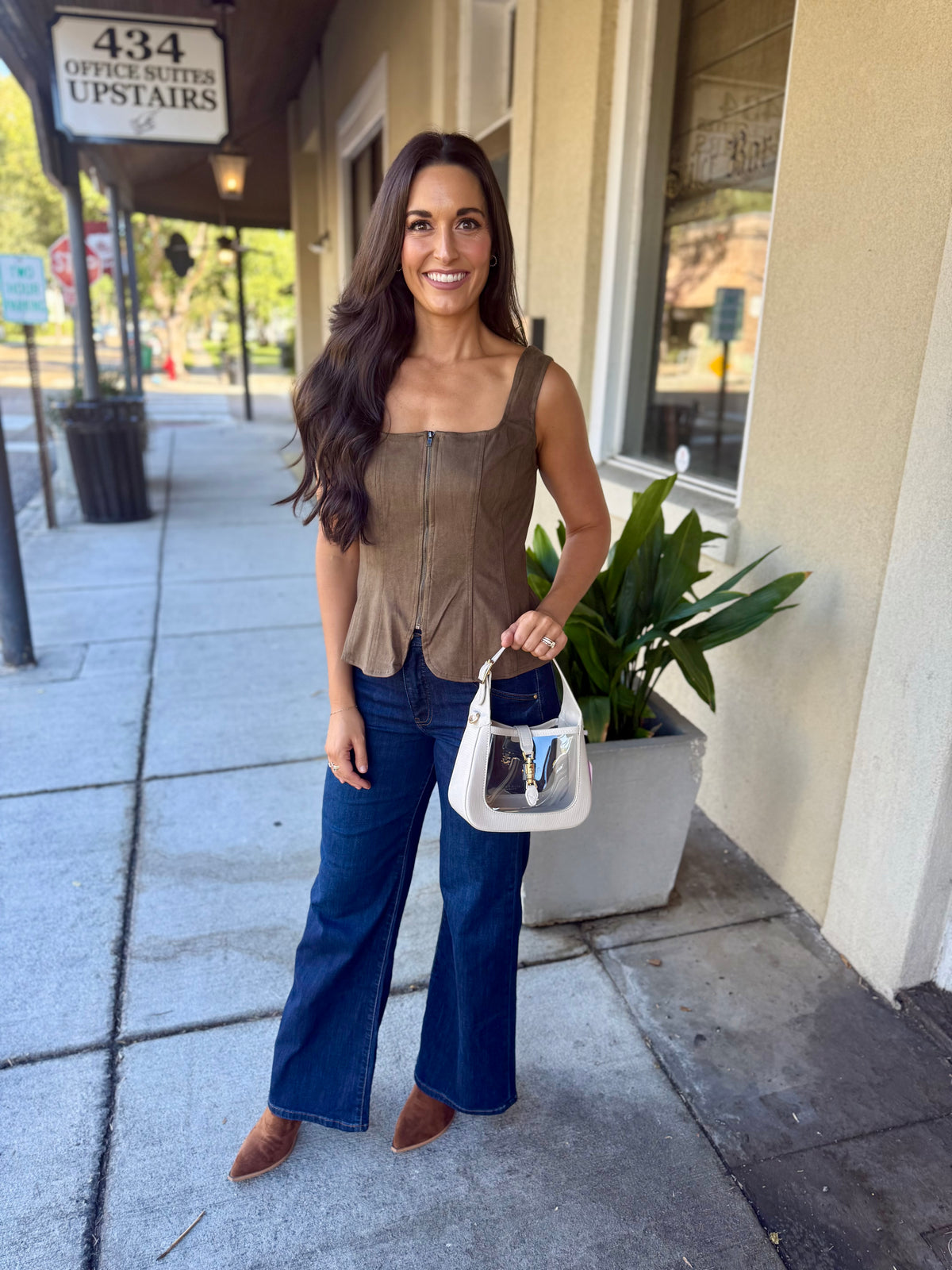 Paige Clear Bag- Ivory
