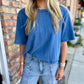 Z Supply Stellan Denim Top- Santorini Indigo