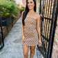 Ian Polka Dot Dress- Brown