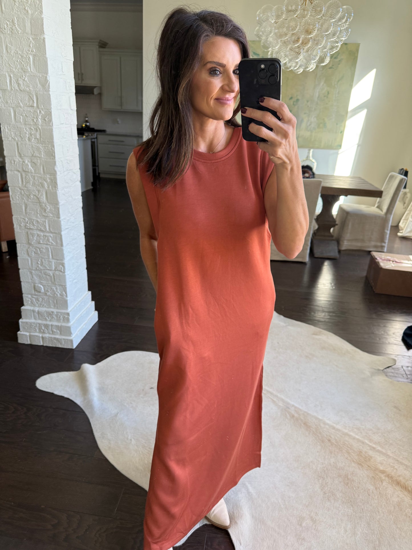 Katina Cap Sleeve Maxi- Clay