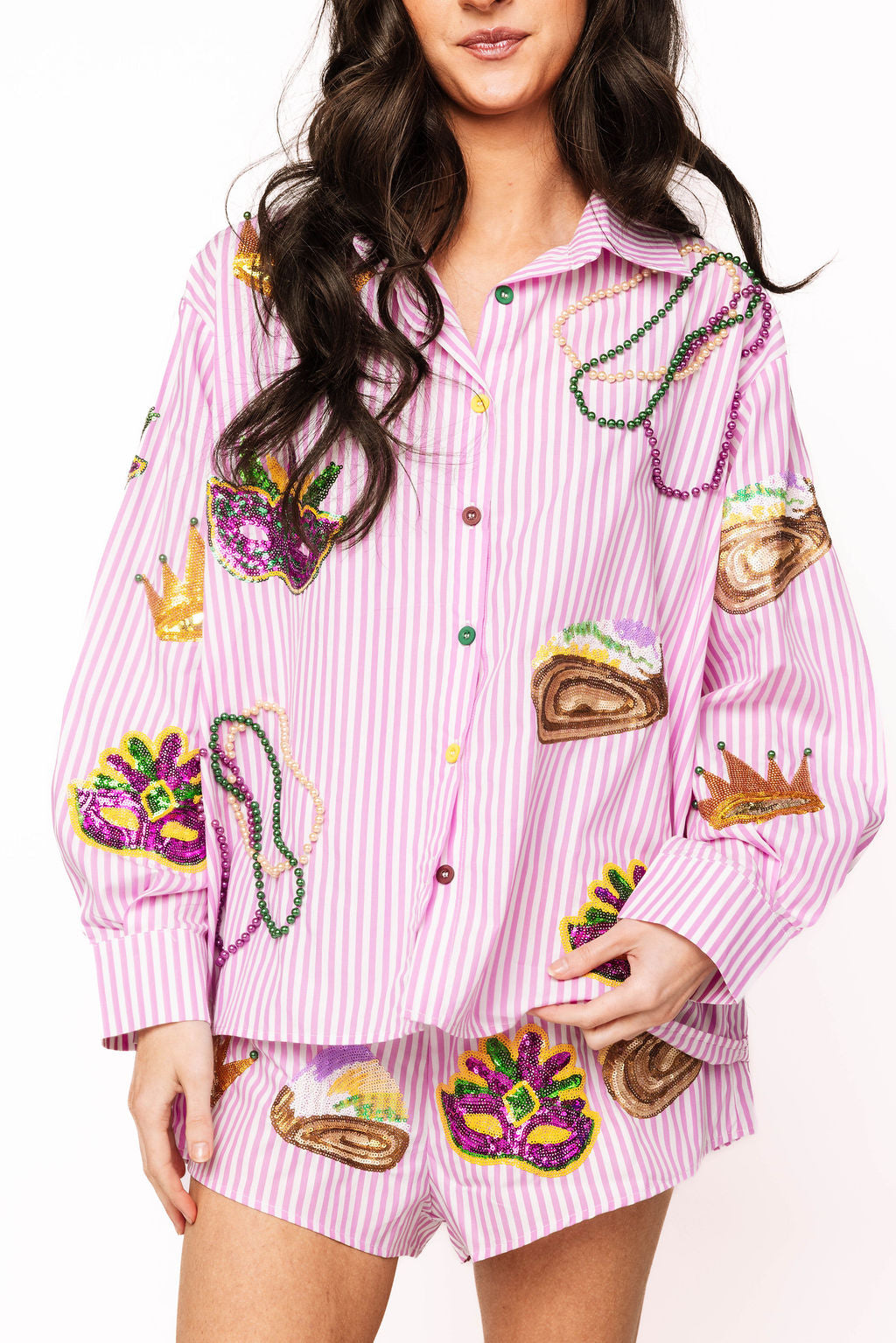 MG Queen Icon Button Up Shirt