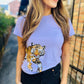 Tiger Wrap Around Tee- Lavender