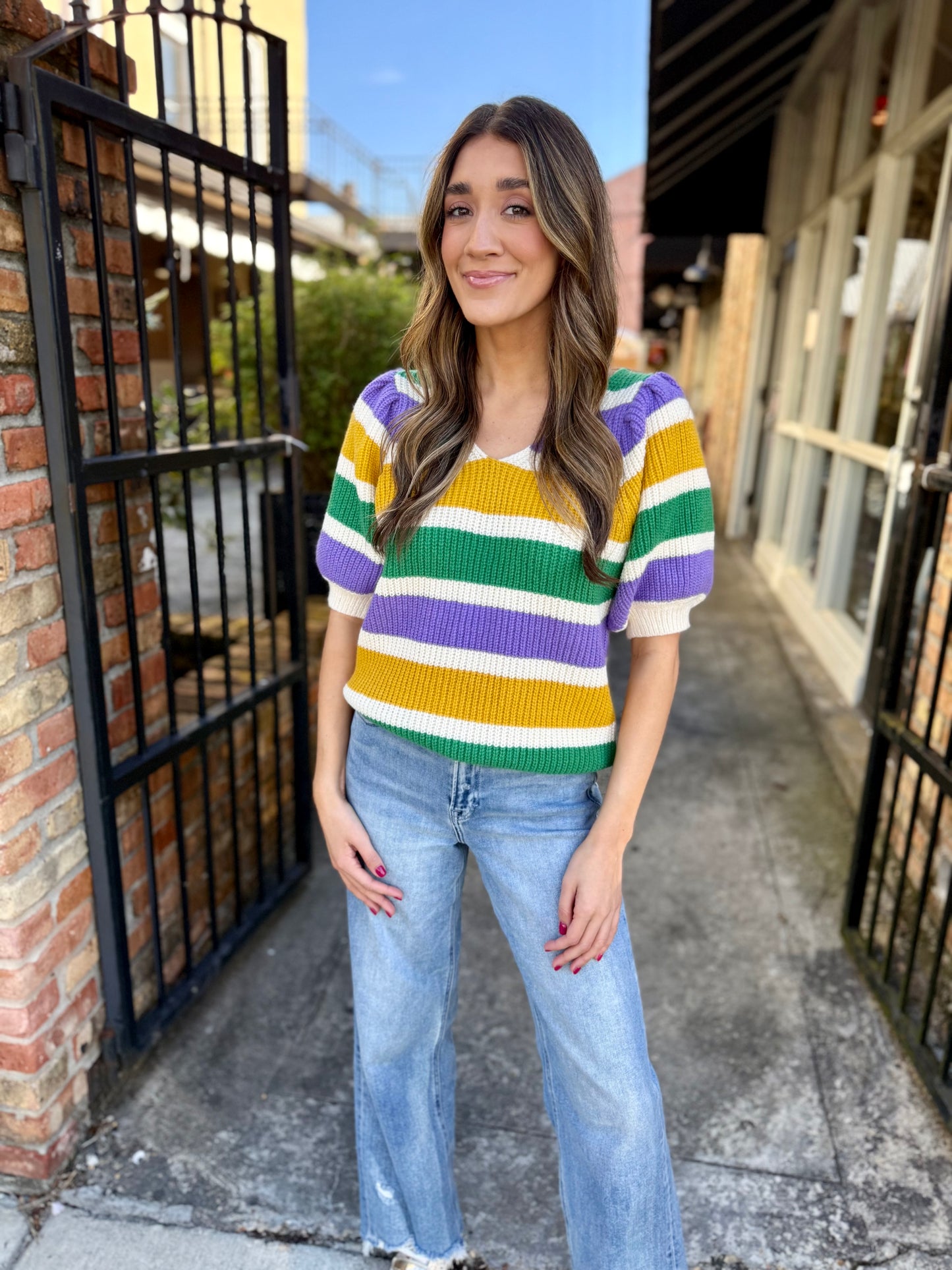 Parade Puff MG Stripe Top