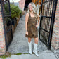 Tiger Print Square Shift Dress