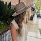 Libby Boho Suede Hat- Tan