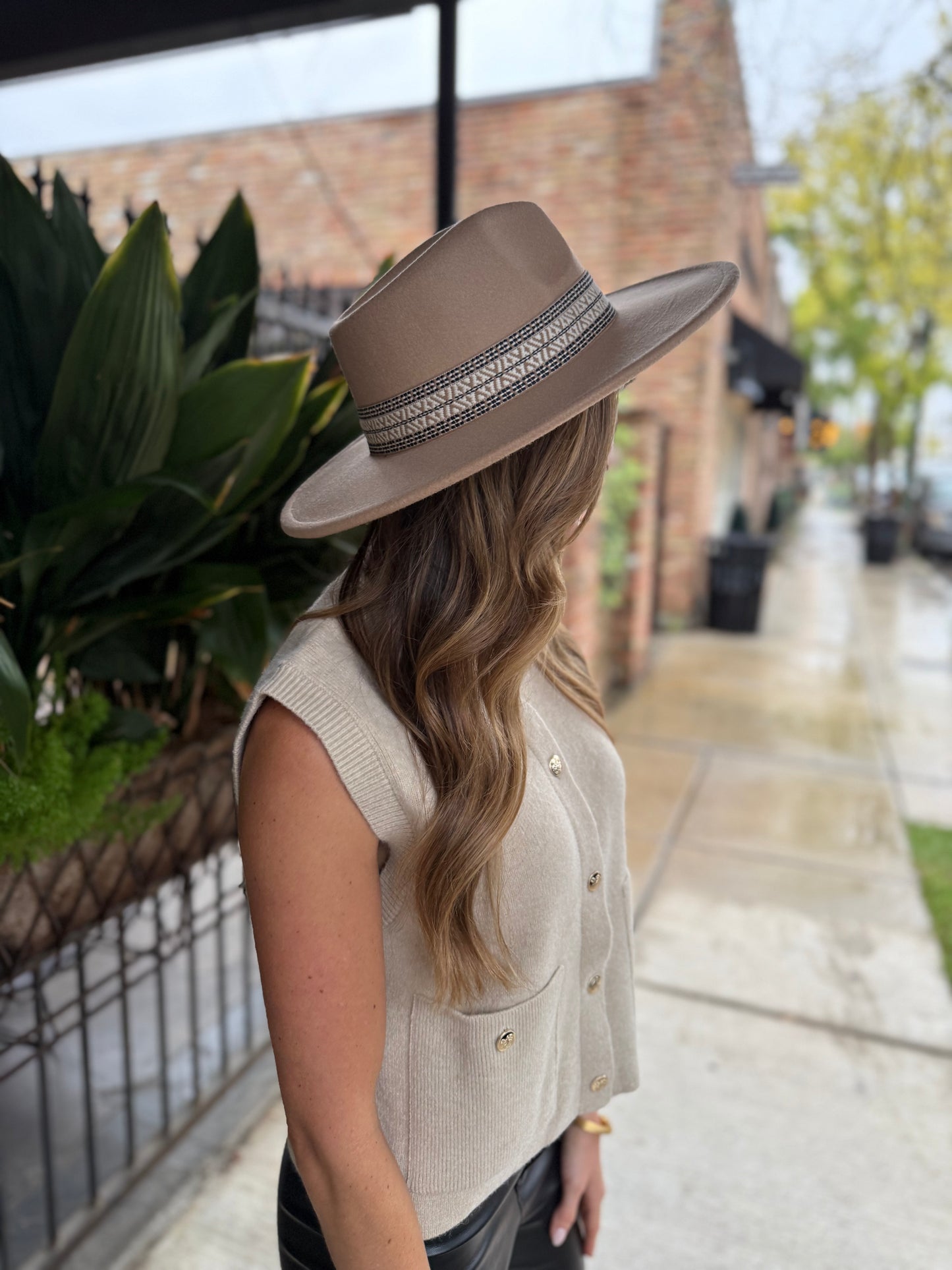 Libby Boho Suede Hat- Tan