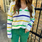 Hardy MG Stripe V-Neck Sweater