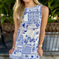 Vintage Palm Boat Neck Plain Mini Dress