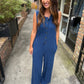 Z Supply Fiona Jersey Denim Jumpsuit