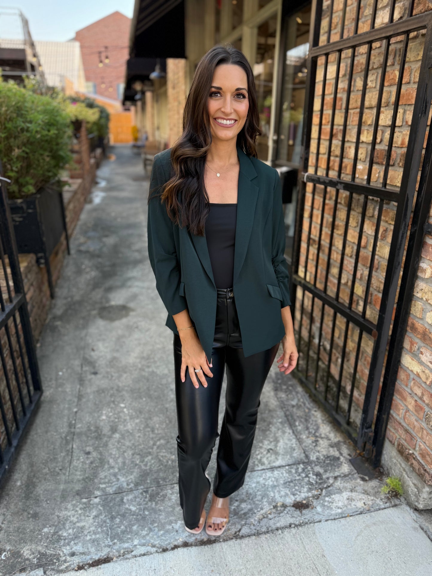 Luna Blazer- Forest Green