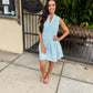 Liv Striped Dress- Sage
