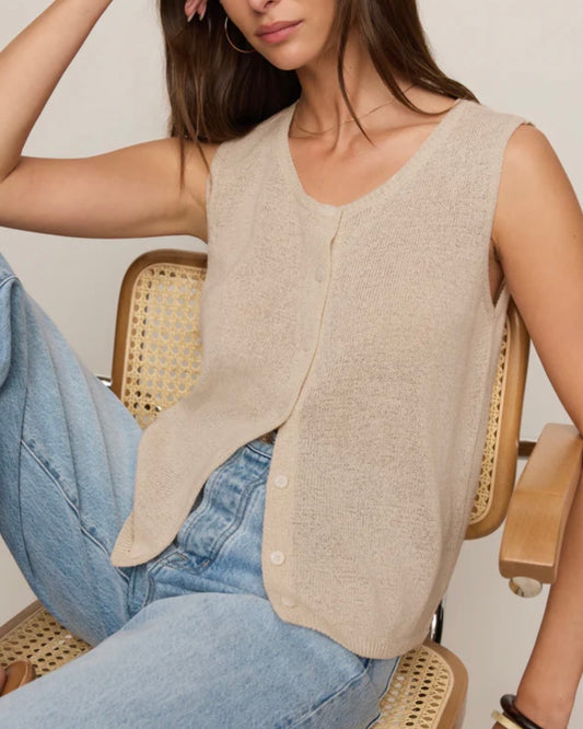 Z Supply Syd Sweater Vest- Sandstone