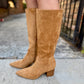 Fern Suede Boots- Tan