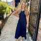 Henley Maxi Dress- Navy
