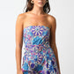 Azul Floral Romper- Cream Purple