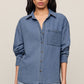 Z Supply Perfect Twill Button Up- Classic Indigo