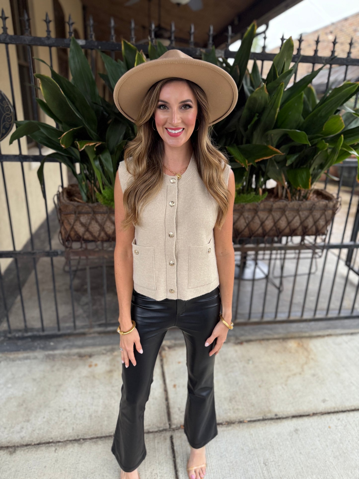 Gracie Sweater Vest- Ecru