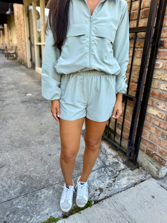 Johnson Running Shorts- Earthy Mint