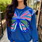 Queen Patchwork Butterfly Sweatshirt
