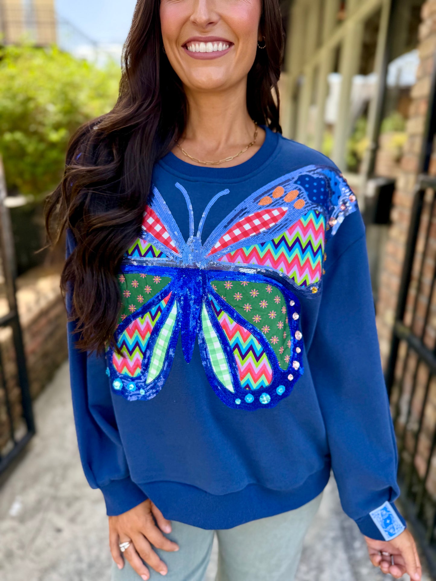 Queen Patchwork Butterfly Sweatshirt