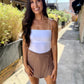 Z Supply Aerial Mini Skort- Palo Santo