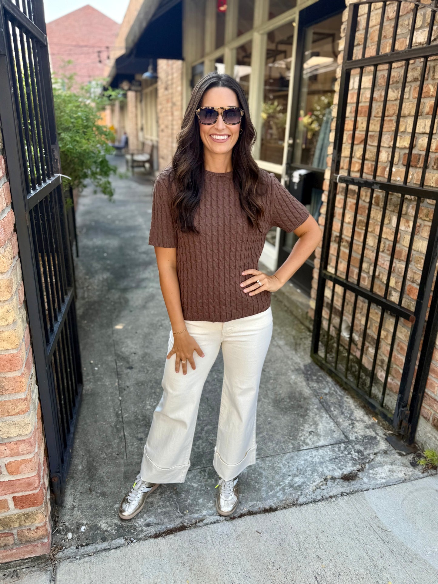 Culotta Cable Sweater- Chestnut