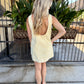 Luna Open Back Mini Dress- Butter