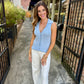 Sandy Halter Vest- Light Blue