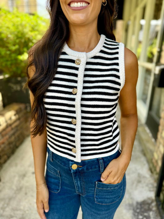 Manon Stripe Sweater Vest
