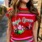 Sleigh Queen Top- Red, Green & Pink