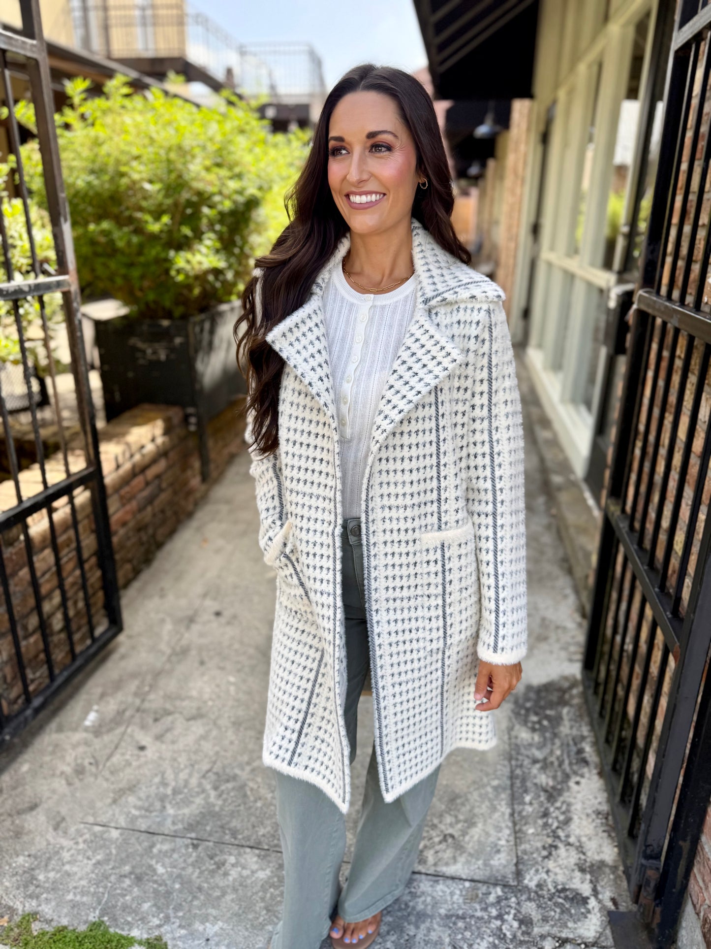 Marceau Houndstooth Coat
