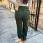 Meg (Evergreen Corduroy) HR Wide Leg Pant