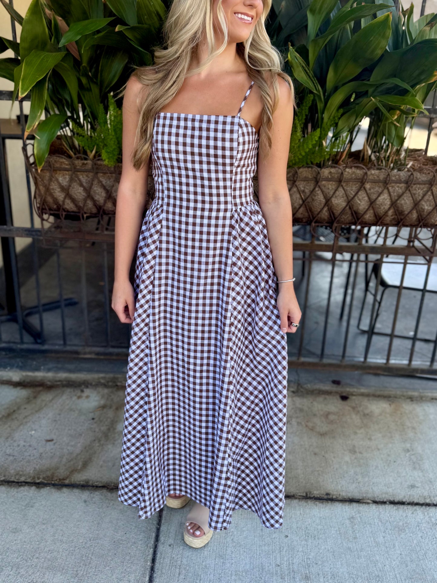 Kalley Maxi Dress- Brown