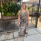 Adella Maxi Dress- Caramel Zebra